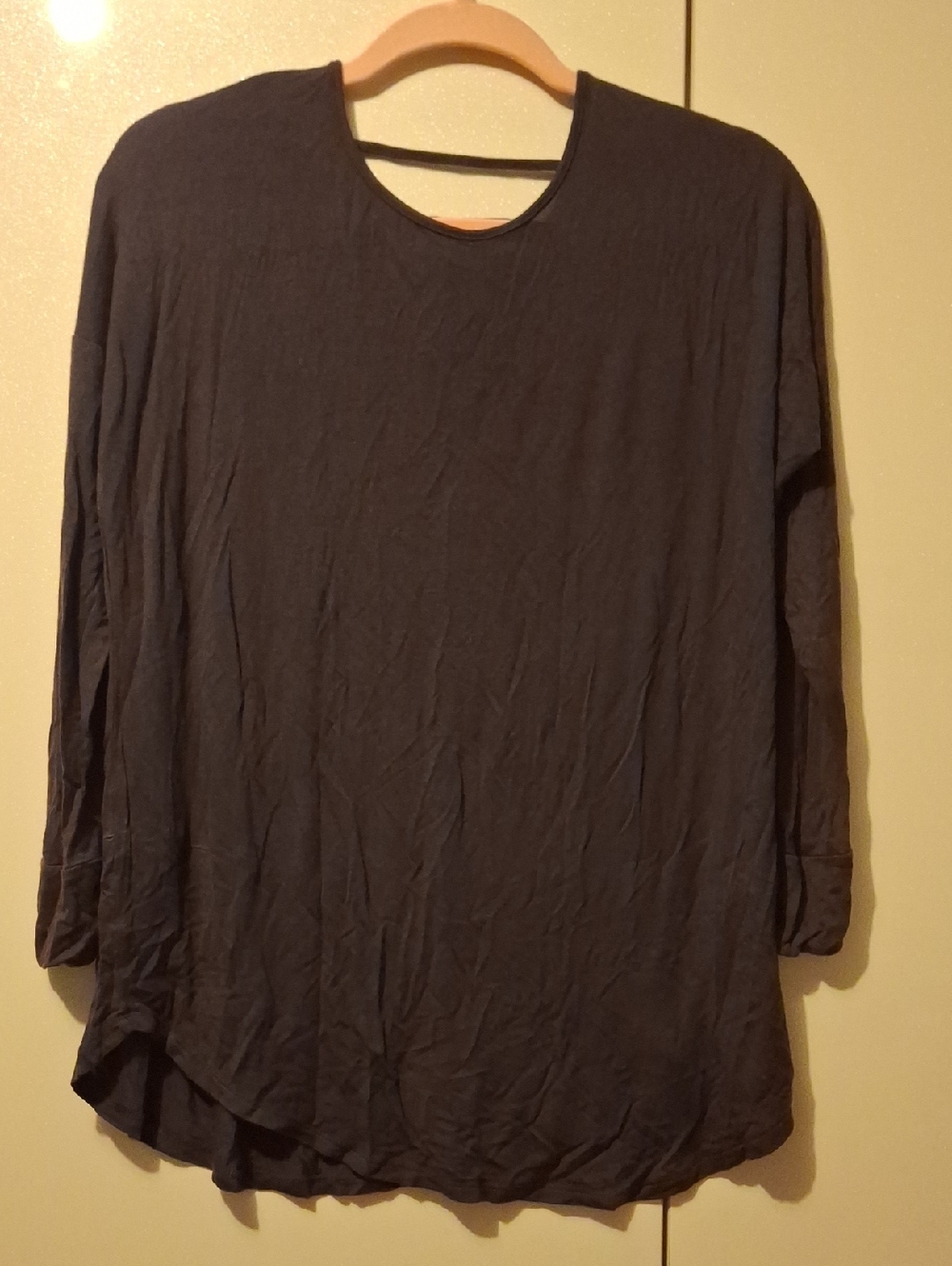 Women's Long Sleeve Crewneck Top - Charcoal